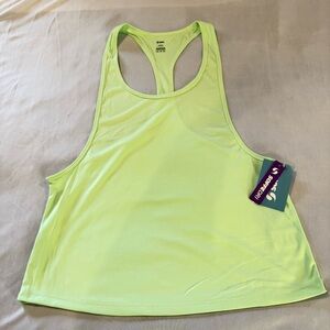 Soffe Junior Yellowish Green Performance Deep Armhole Race Tank Top Girls Size M